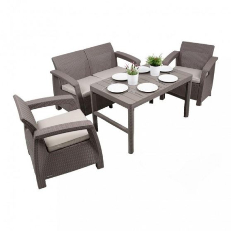 Set mobilier grădină - Curver Set de mobilier de grădină Corfu Lyon Duo 4 în 1