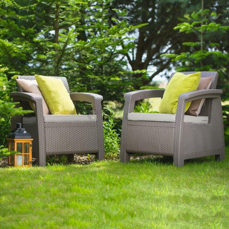 Curver Set de mobilier de grădină Corfu Lyon II 4+1 în culoarea cappuccino [3]