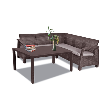 Set mobilier grădină - Curver Set de mobilier de grădină Corfu Relax cu masă melodică