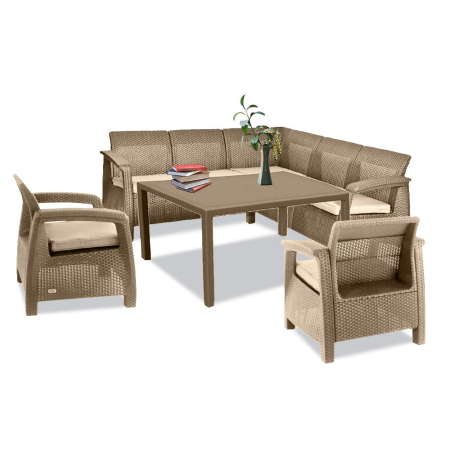 Set mobilier grădină - Curver Set de mobilier de grădină Corfu Relax duo cu masă melodică