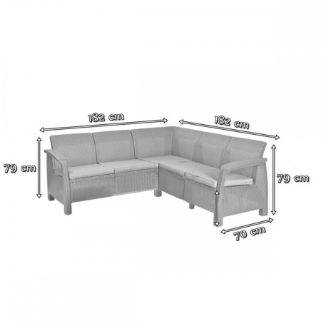 Curver Set de mobilier de grădină Corfu Relax duo cu masă melodică [3]