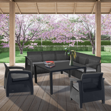 Curver Set de mobilier de grădină Corfu Relax duo cu masă melodică [2]