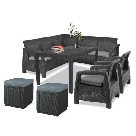 Set mobilier grădină - Curver Set de mobilier de grădină Corfu Relax duo cub