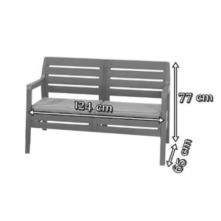 Curver Set de mobilier de grădină Delano, gri-grafit deschis cu perne [7]