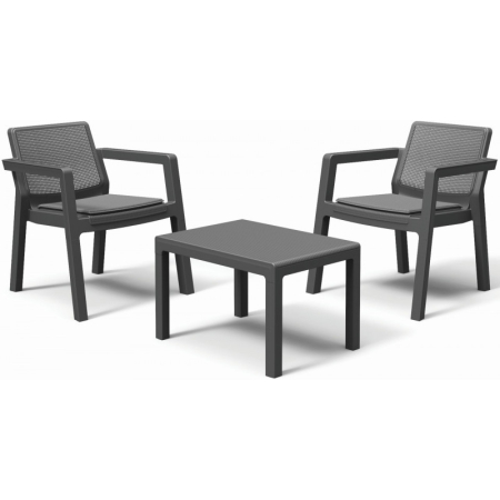 Produse temporar indisponibile - Curver Set de mobilier de grădină din ratan Emily Balcony cu perne