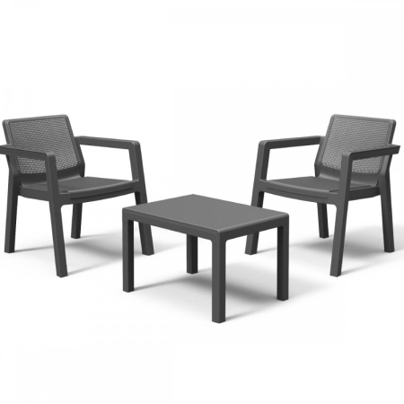 Produse temporar indisponibile - Curver Set de mobilier de grădină din ratan Emily Balcony fără perne