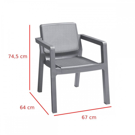 Curver Set de mobilier de grădină din ratan Emily Balcony fără perne [4]