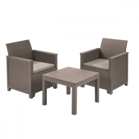 Produse temporar indisponibile - Curver Set de mobilier de grădină din ratan Emma Balcony cu masă Chicago