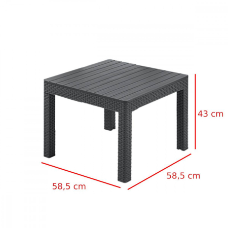 Curver Set de mobilier de grădină din ratan Emma Balcony cu masă Chicago [5]