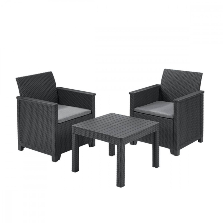 Produse temporar indisponibile - Curver Set de mobilier de grădină din ratan Emma Balcony cu masă Chicago