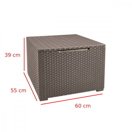 Curver Set de mobilier de grădină din ratan Emma Balcony cu masă de depozitare [5]