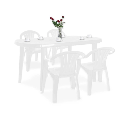 Produse temporar indisponibile - Curver Set de mobilier de grădină El Sicilia 4+1, alb