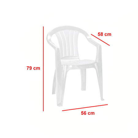 Curver Set de mobilier de grădină El Sicilia 4+1, alb [2]