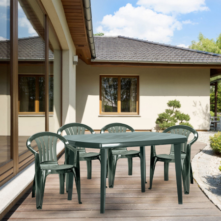 Curver Set de mobilier de grădină El Sicilia 4+1, verde [3]