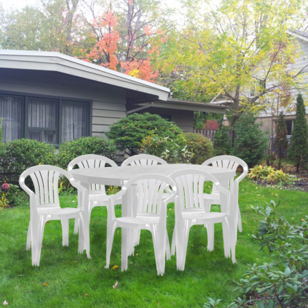 Curver Set de mobilier de grădină El Sicilia 6+1, alb [3]