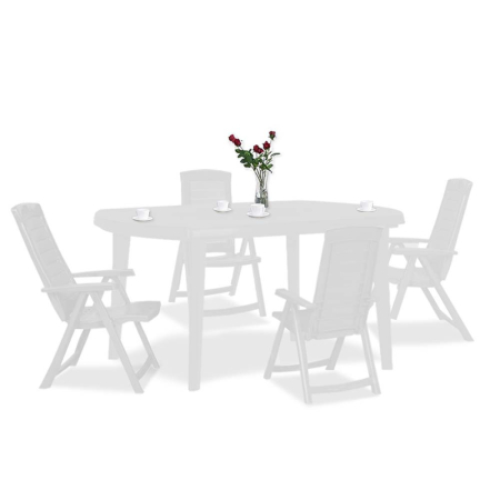 Produse temporar indisponibile - Curver Set de mobilier de grădină Elba 4+1, alb