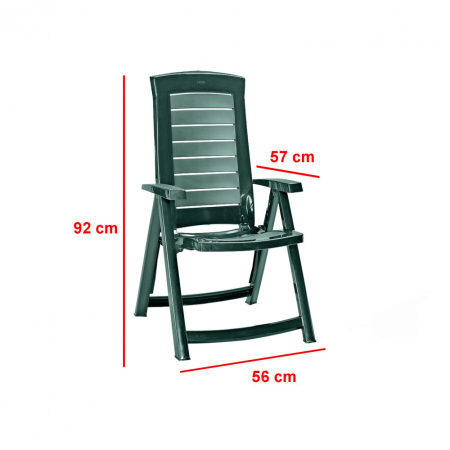 Curver Set de mobilier de grădină Elba 4+1, verde [2]