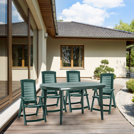 Curver Set de mobilier de grădină Elba 4+1, verde [3]