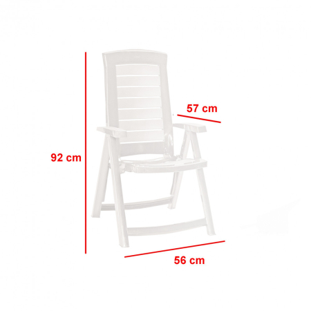 Curver Set de mobilier de grădină Elba 6+1, alb [2]