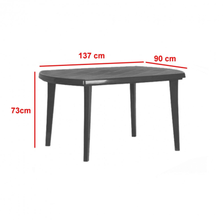 Curver Set de mobilier de grădină Elba 6+1 în culoarea grafit [2]