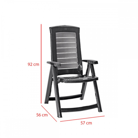 Curver Set de mobilier de grădină Elba 6+1 în culoarea grafit [3]