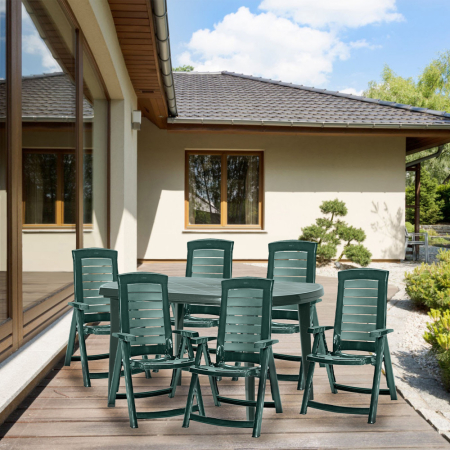 Curver Set de mobilier de grădină Elba 6+1, verde [3]