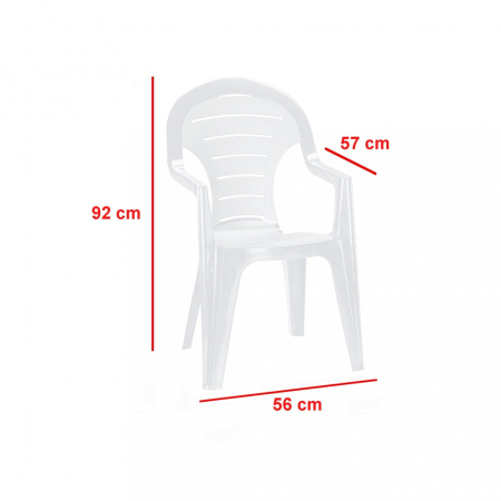 Curver Set de mobilier de grădină Elboni 4+1, alb [2]