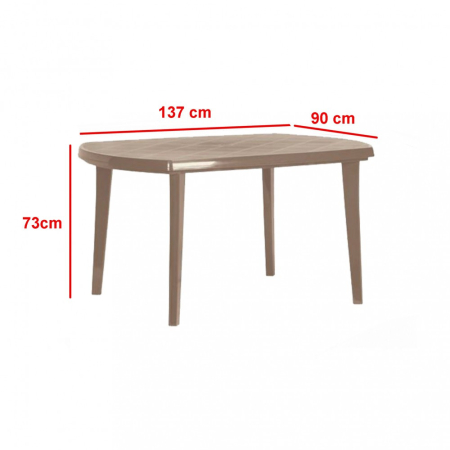Curver Set de mobilier de grădină Elboni 4+1 în culoarea cappuccino [1]