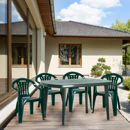 Curver Set de mobilier de grădină Elma 4+1, verde [3]