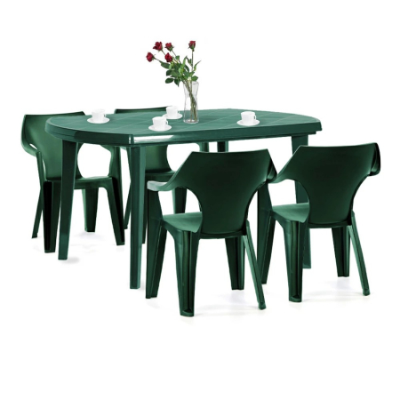 Produse temporar indisponibile - Curver Set de mobilier de grădină Elte 4+1, verde
