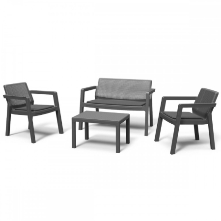 Produse temporar indisponibile - Curver Set de mobilier de grădină Emily din ratan cu perne