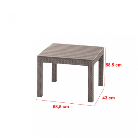 Curver Set de mobilier de grădină Emma din ratan cu masă Chicago [3]