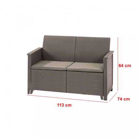 Curver Set de mobilier de grădină Emma din ratan cu masă Chicago [1]