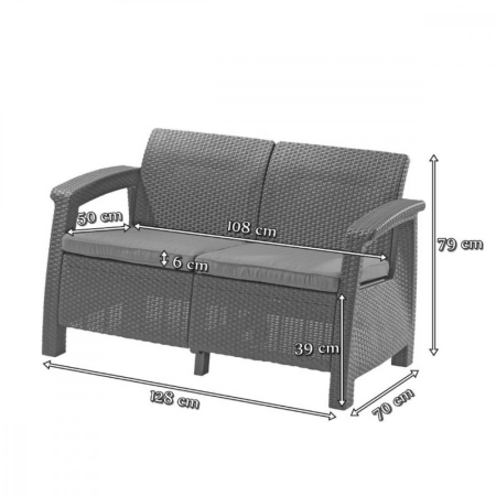 Curver Set de mobilier de grădină Emma, format din 2 piese [5]