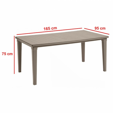 Curver Set de mobilier de grădină Fuante 6+1 în culoarea cappuccino [1]