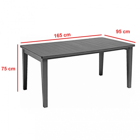 Curver Set de mobilier de grădină Fubiza 4+1 în culoarea grafit [1]