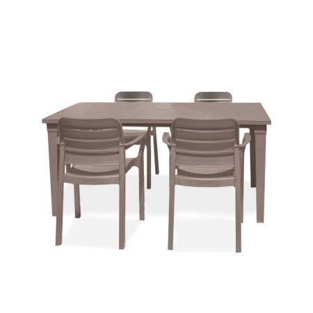 Curver Set de mobilier de grădină Fusara 4+1 în culoarea cappuccino [1]