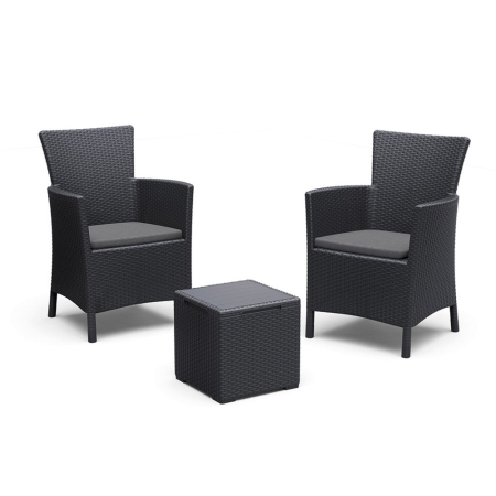 Produse temporar indisponibile - Curver Set de mobilier de grădină Iowa Balcony Essentials cu masă Vigo