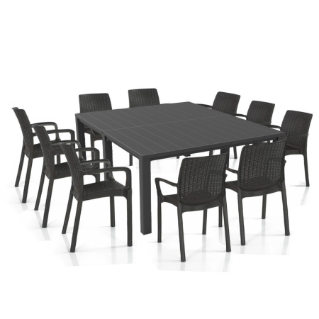 Curver Set de mobilier de grădină Jubali II cu 10 locuri [1]