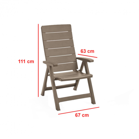 Curver Set de mobilier de grădină Mesilia 4+1 în culoarea cappuccino [2]