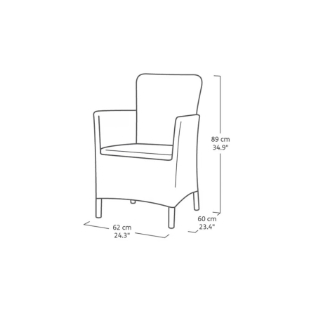 Curver Set de mobilier de grădină Miami Balcony grafit [2]