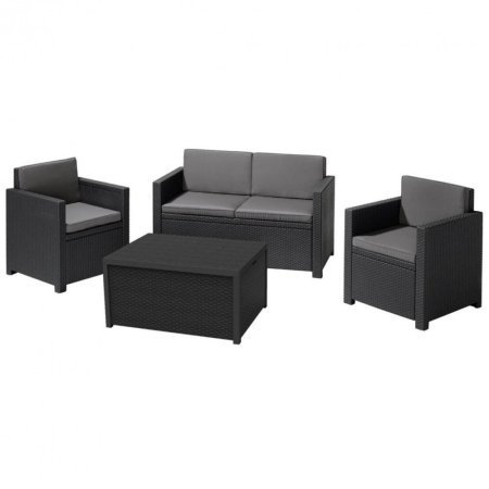 Produse temporar indisponibile - Curver Set de mobilier de grădină Monaco, cu masă de depozitare