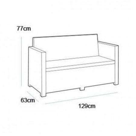 Curver Set de mobilier de grădină Monaco, cu masă de depozitare [1]