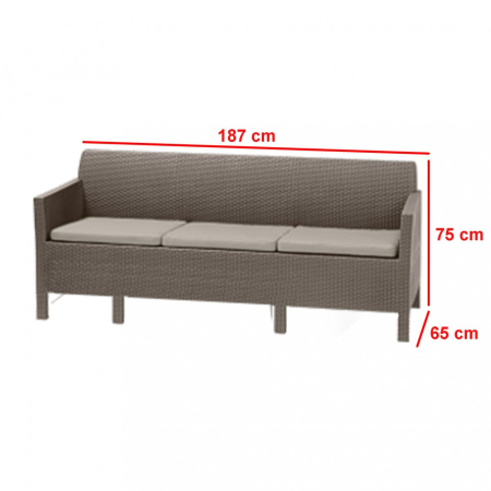 Curver Set de mobilier de grădină Orlando cu canapea cu 3 locuri [3]