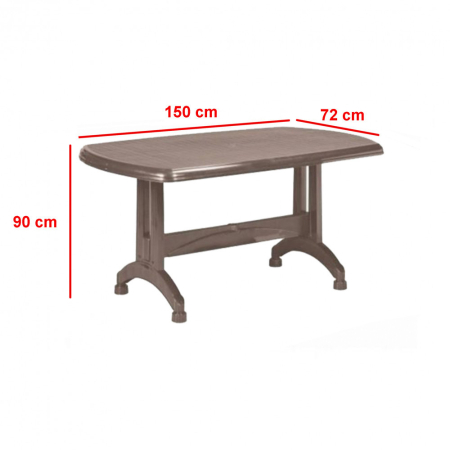 Curver Set de mobilier de grădină Pocilia 6+1 în culoarea cappuccino [2]