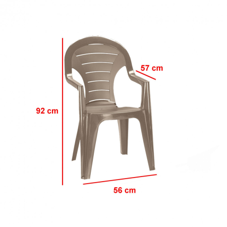 Curver Set de mobilier de grădină Porter 6+1 în culoarea cappuccino [3]