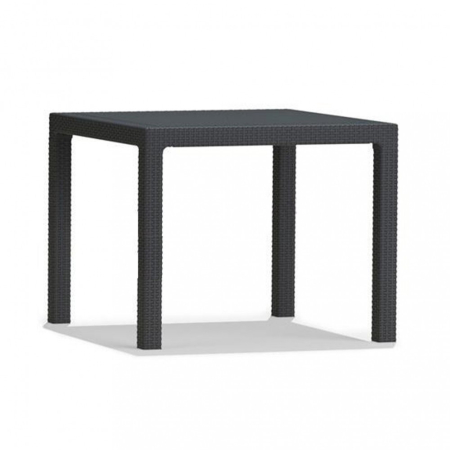 Curver Set de mobilier de grădină Quartet 4 locuri, culoare grafit cu perne gri deschis [1]