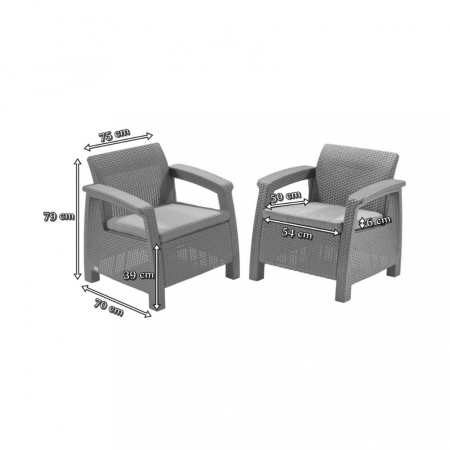 Curver Set fotolii Corfu duo [1]