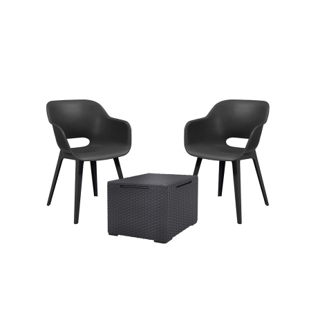 Produse temporar indisponibile - Curver Set mobilier de grădină Akola Balcon cu masă Vigo grafit