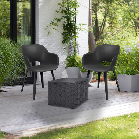 Curver Set mobilier de grădină Akola Balcon cu masă Vigo grafit [1]